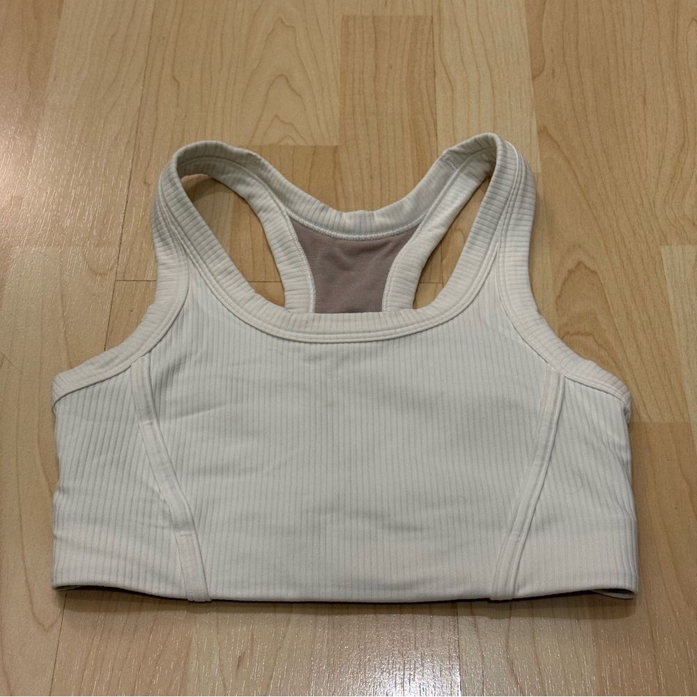 Lululemon Ribbed Round Neck Yoga Bra